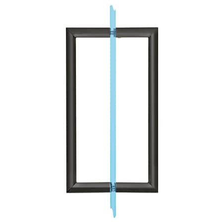 Cr Laurence 8-in Matte Black RM Series Flat Outside Surface/Round Tubing Inside Back-to-Back Pull Handle RM8X8MBL